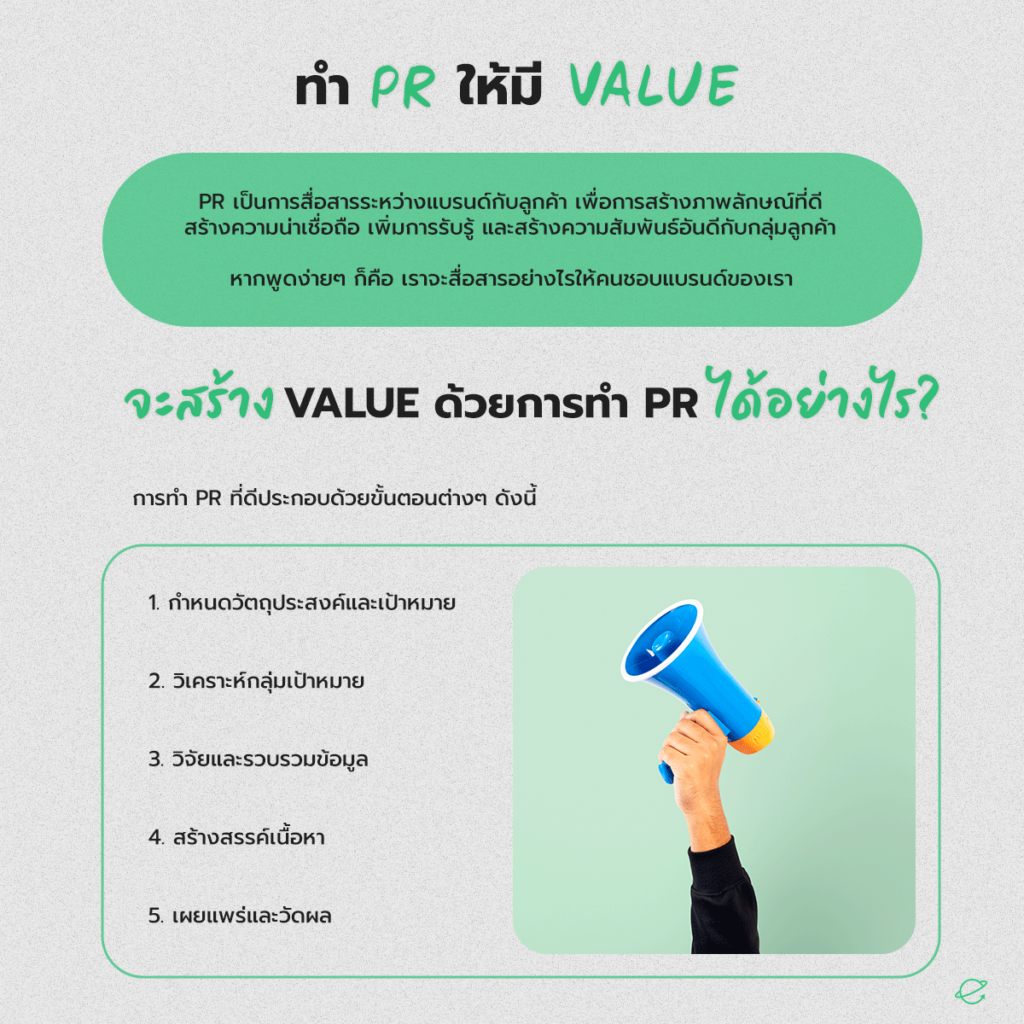 สร้าง Value ด้วยการทำ PR ได้อย่างไร